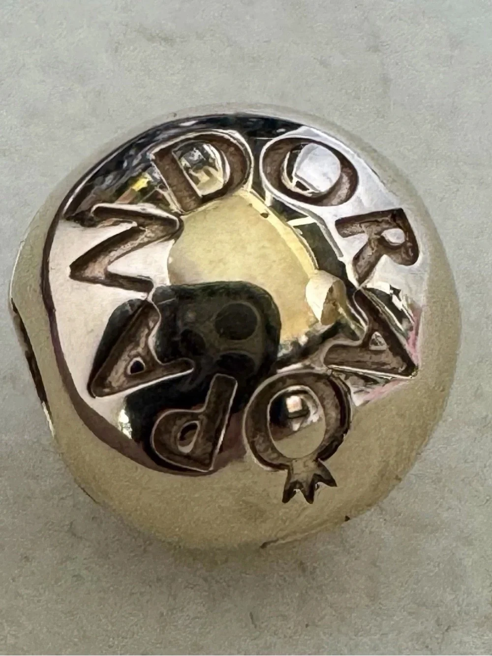 Pandora “Signature Ball” 14k Solid Gold Clip Charm!